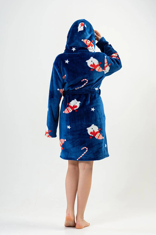 Snowman Fleece Dressing Gown for Women