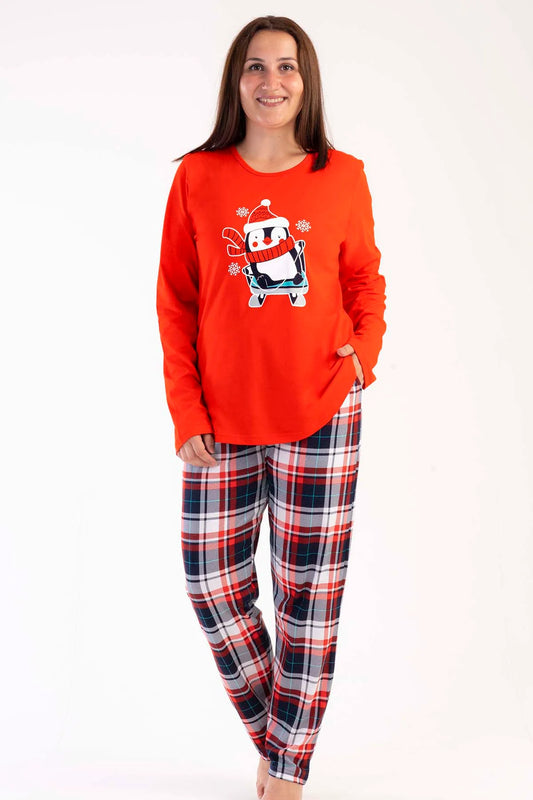 Cotton Penguin Pajama Set Plus Size