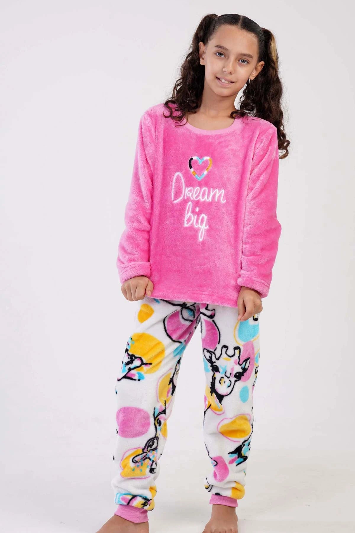 Dream Big Two Piece Fleece Pajama Set for Kids