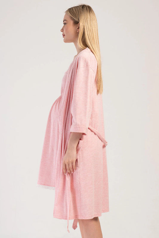 Cotton Maternity Dressing Gown Set