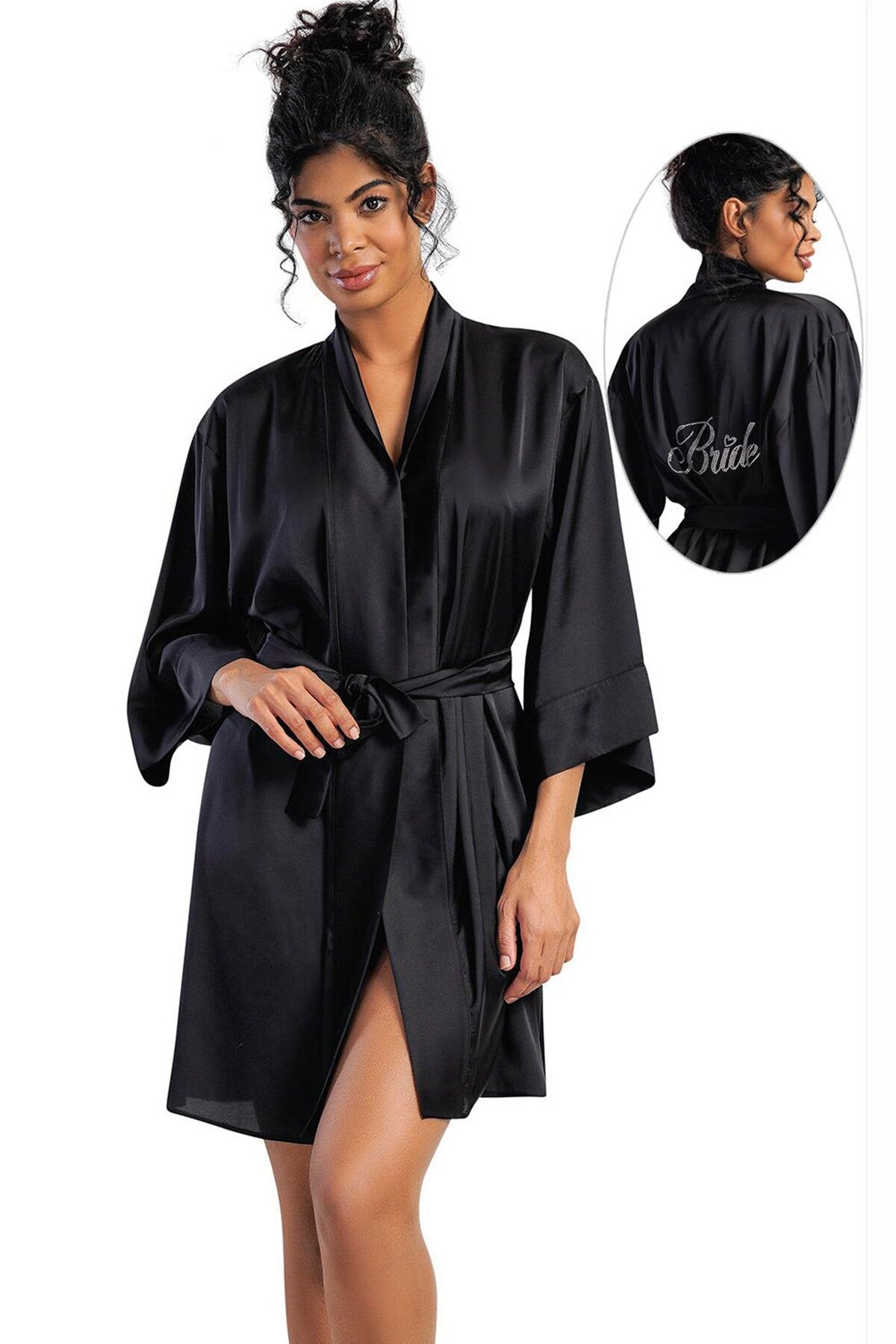 Satin Bride Robe Kimono