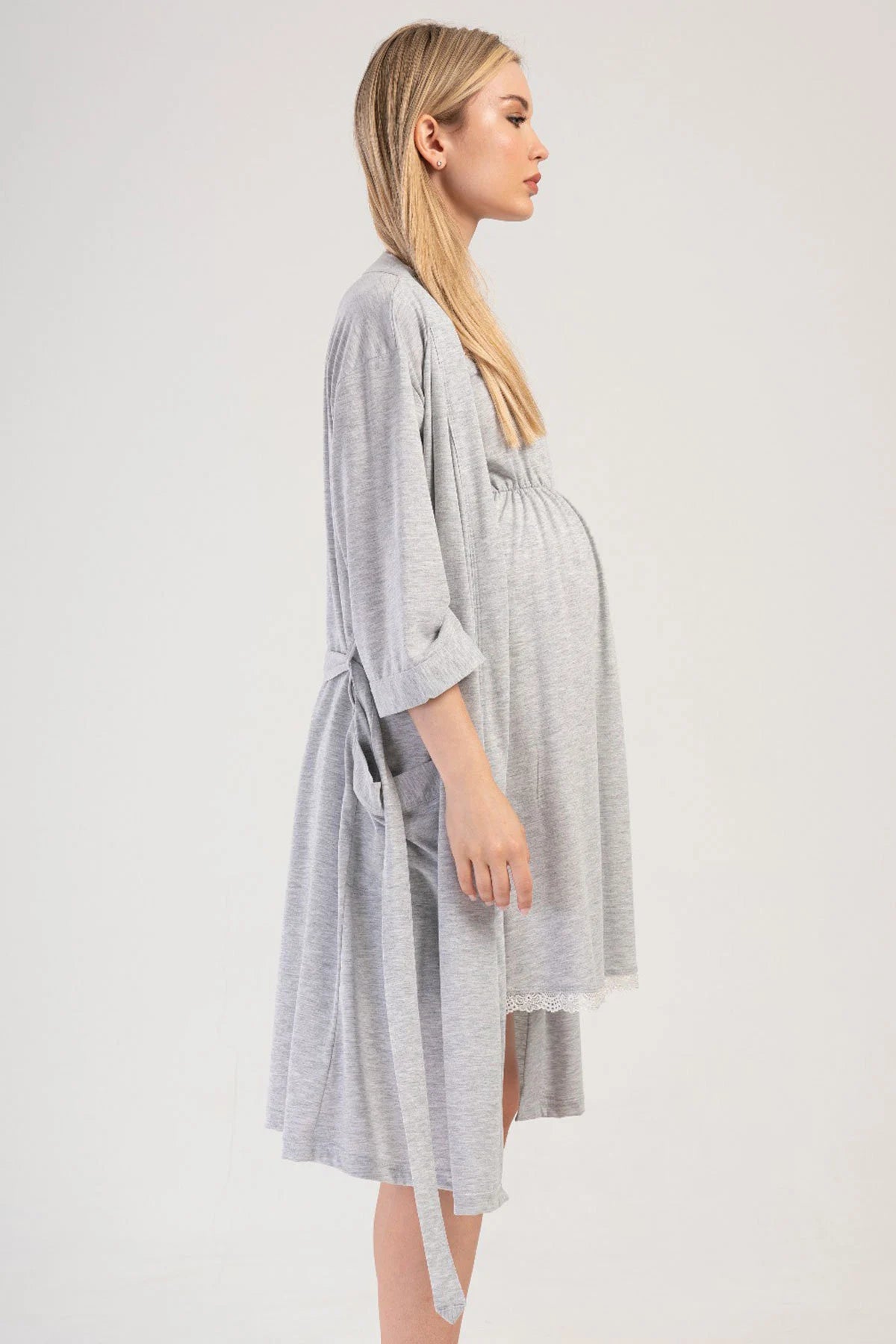 Cotton Maternity Dressing Gown Set