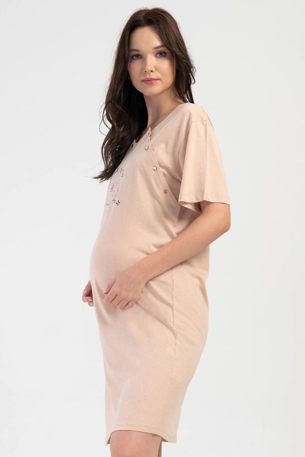 Cotton Beige Pregnancy Tunic